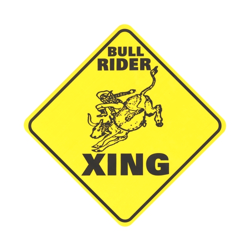 Bull Rider Crossing Sign
